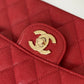 Chanel Classic Handbag 26cm Red For Women A01112