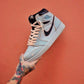 BL - AJ1 gray and white scratch shoes for women
