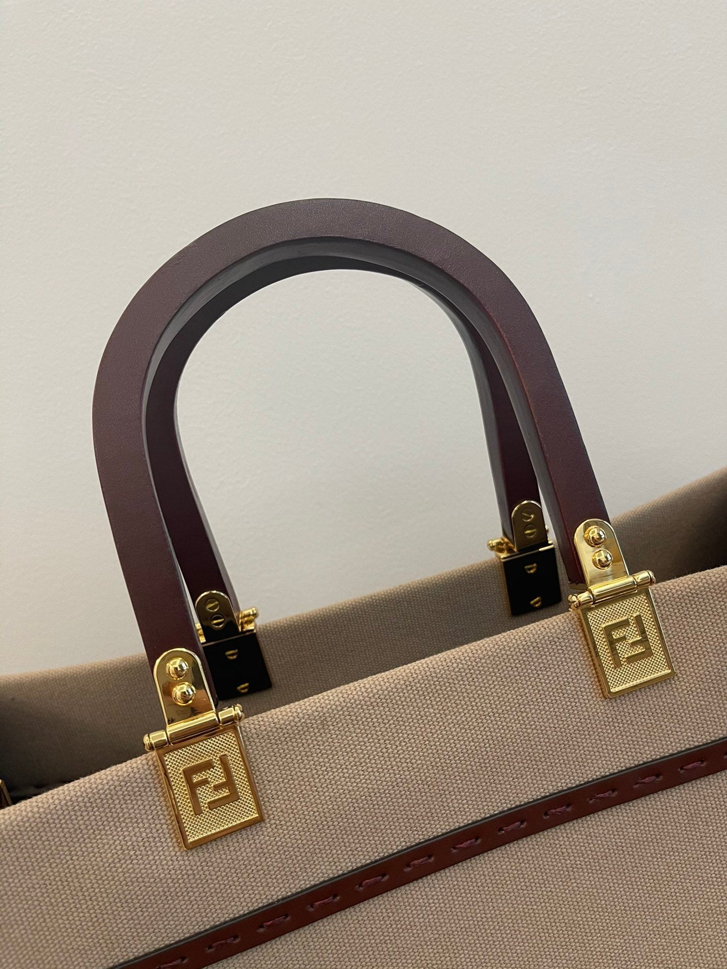 FI Sunshine Large Tote Bag Beige For Women, Women’s Handbags, Shoulder Bags 15.7in/40cm FF 8BH372