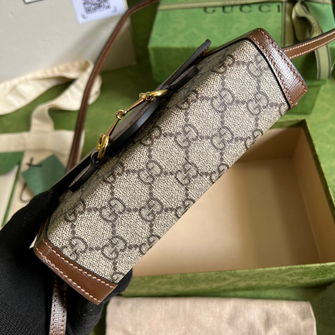 gg Horsebit 1955 Mini Bag Beige For Women, Women’s Bags 7.1in/18cm gg ‎‎‎699296 92TCG 8563