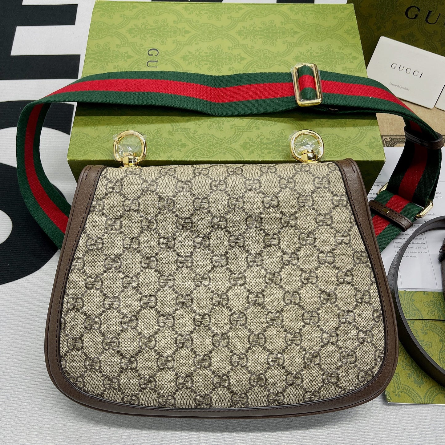 gg Blondie Medium Shoulder Bag Beige For Women, Women’s Bags 11.4in/29cm gg ‎699210 96IWG 8745