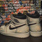 BL - AJ1 gray and white scratch shoes for women