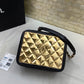 ChanelVanity Case Black With Gold Metal For Women, Women’s Handbags, Shoulder And Crossbody Bags 7.2in/19cm AS2900
