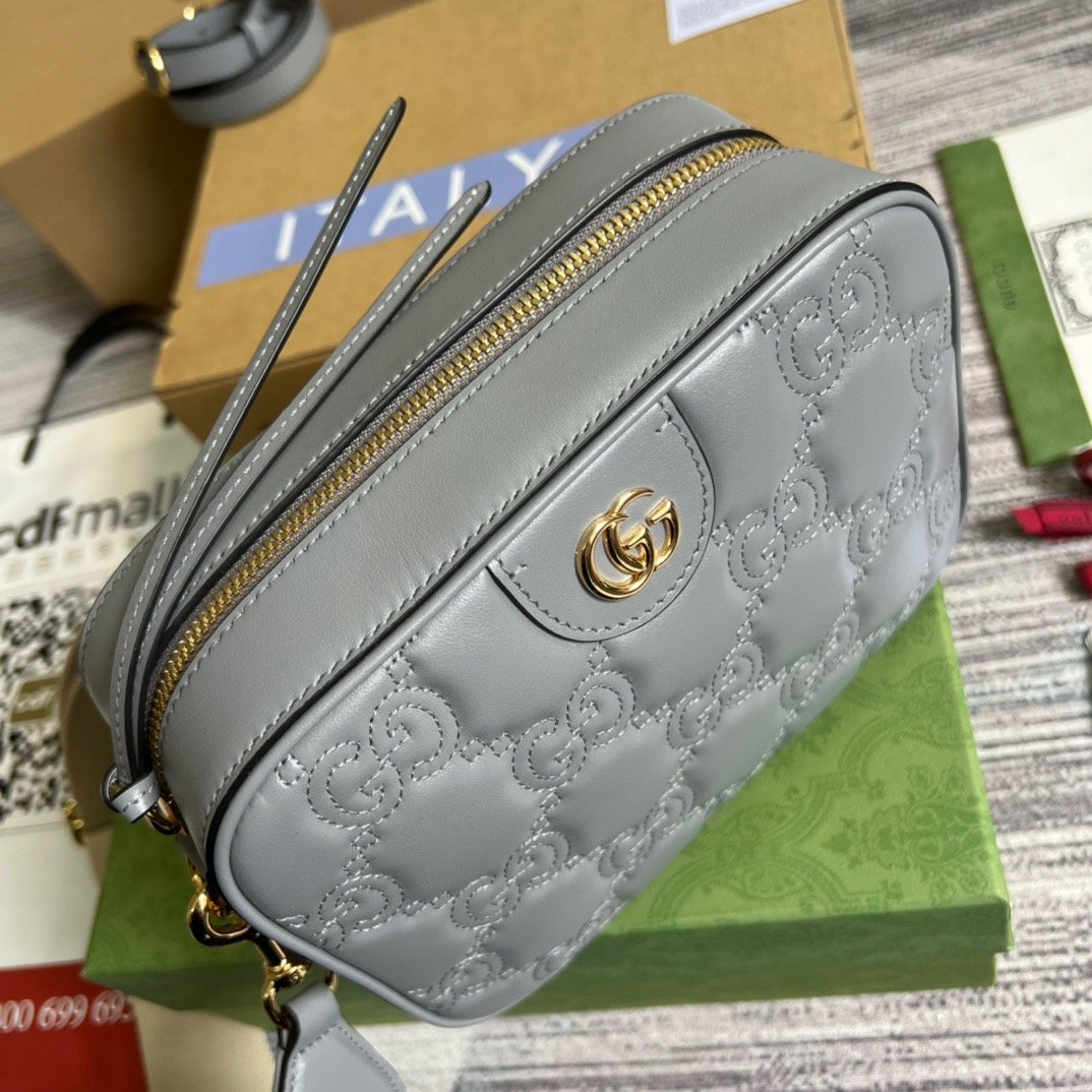gg Matelasse Shoulder Bag Grey For Women, Women’s Bags 8.5in/22cm gg 702234 UM8HG 1563