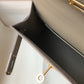 HM Kelly 19 Grey With Gold Toned Hardware Bag For Women, Handbags, Shoulder Bags 7.5in/19cm