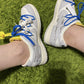 BL - OW x Dunk (NO.10) blue shoelace yellow buckle