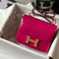 HM Mini Constance Bag Pink For Women Gold Color Hardware 7.1in/18cm