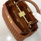 FI Peekaboo Mini Brown Braided Bag For Woman 18cm/7in