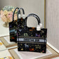 DI Small Book Tote Black, For Women, Women’s Handbags 26.5cm/10.5in CD