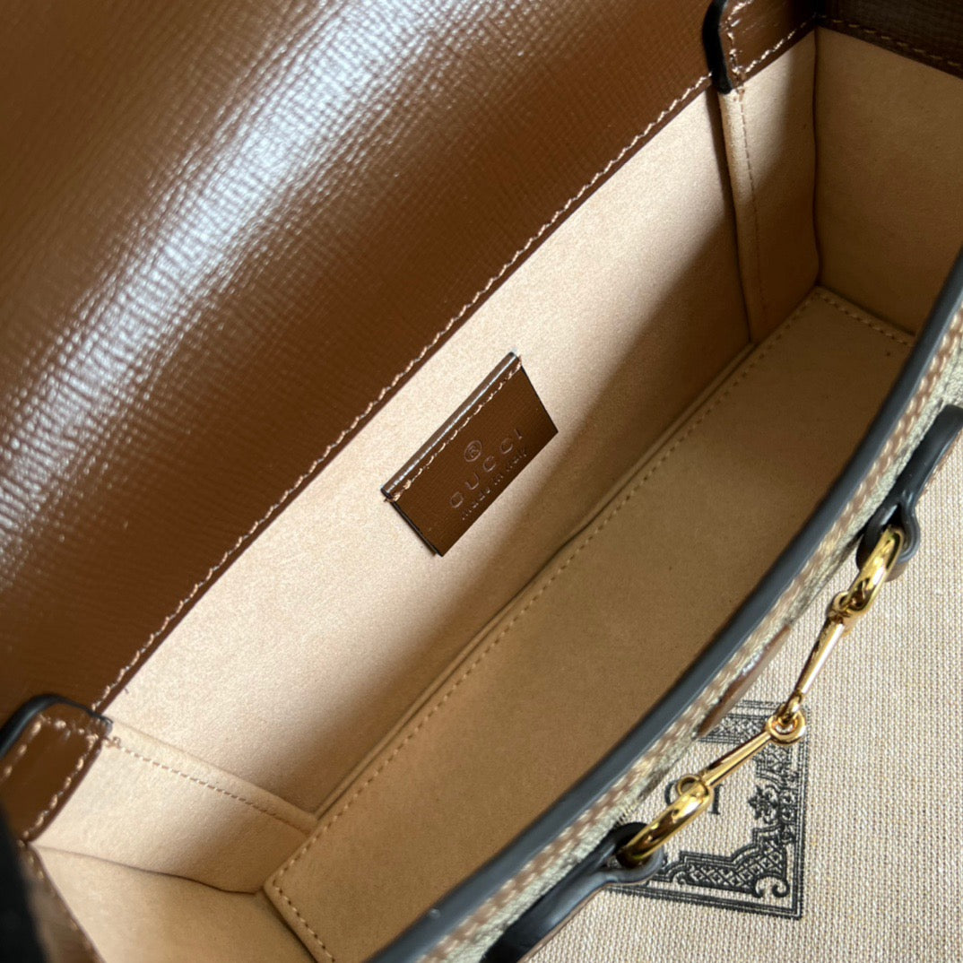 gg Horsebit 1955 Mini Bag Beige For Women, Women’s Bags 7.1in/18cm gg ‎‎‎699296 92TCG 8563