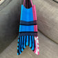 DI Medium Book Tote Bright Blue and Bright Pink D-Jungle Pop Embroidery, Blue/Pink, For Women Women’s Handbags Shoulder Bags, 36cm CD M1296ZRON_M885