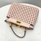 FI Peekaboo Mini Pale Pink Braided Bag For Woman 18cm/7in