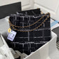 CHL 22 Handbag Gold Hardware Black For Women, Women’s Handbags, Shoulder Bags 14.2in/36cm AS3262