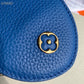 LV Woven Capucines Python Handle Bag 27cm Taurillon Leather Spring/Summer 2021 Collection N98388, Blue