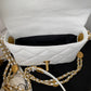 ChanelMini Flap Bag With Top Handle Gold Hardware White For Women, Women’s Handbags, Shoulder Bags 7.9in/20cm AS2431 