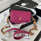 ChanelSmall Flap Bag Gold Hardware Plum For Women, Women’s Handbags, Shoulder Bags 7.5in/19cm AP2840