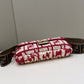 FI Baguette Red raffia back with crocheted FF Bag For Woman 15cm/6in