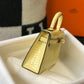 HM Kelly Cream For Women Gold Toned Hardware 7.8in/20cm