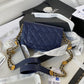 ChanelSmall Flap Bag Gold Hardware Navy Blue For Women, Women’s Handbags, Shoulder Bags 7.5in/19cm AP2840