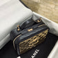 ChanelVanity Case Black With Gold Metal For Women, Women’s Handbags, Shoulder And Crossbody Bags 7.2in/19cm AS2900