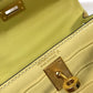 HM Kelly Cream For Women Gold Toned Hardware 7.8in/20cm