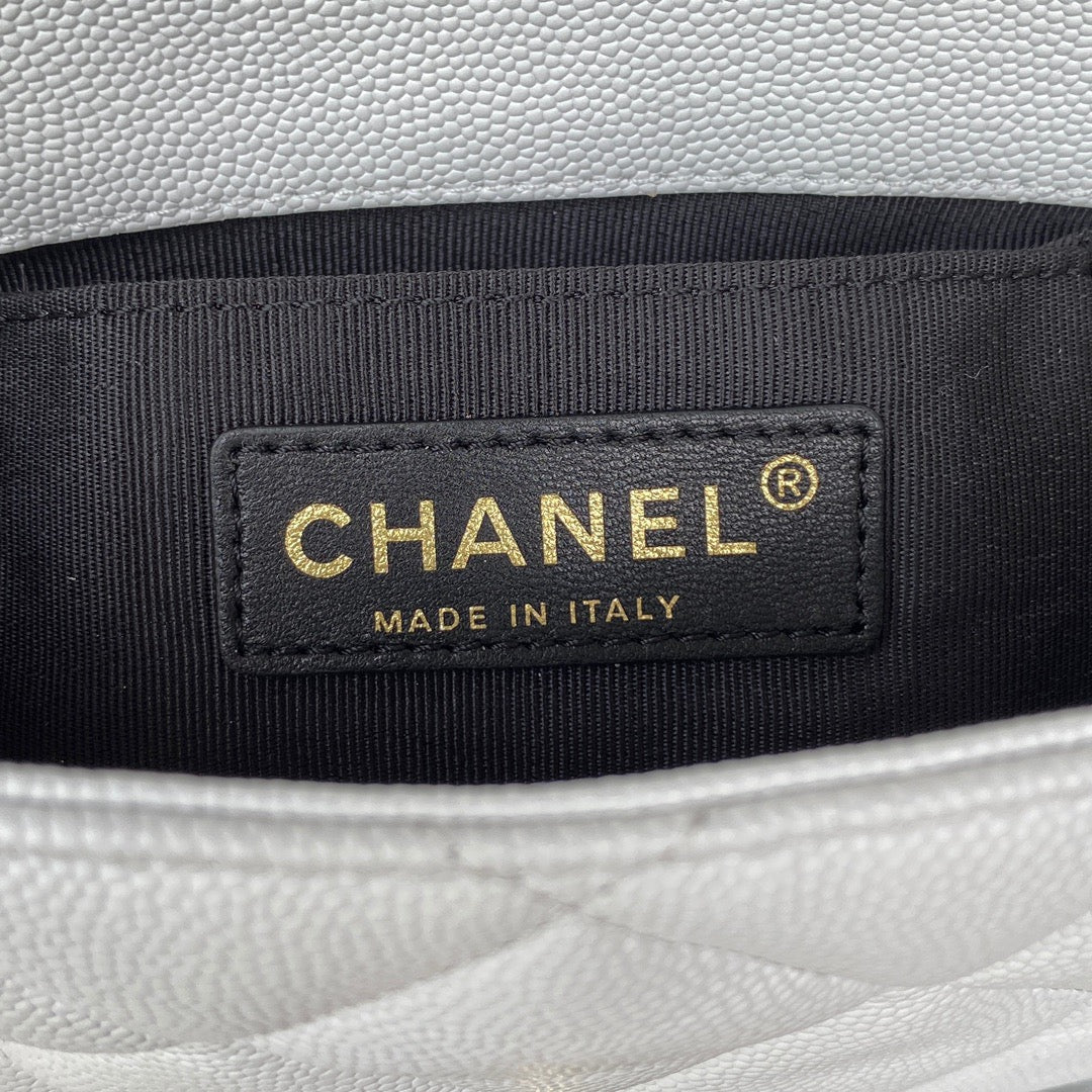 ChanelMini Flap Bag With Top Handle Gold Hardware White For Women, Women’s Handbags, Shoulder Bags 7.9in/20cm AS2431 