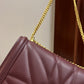 DG Large Devotion Bag In Quilted Nappa Dark Violet For Women 10in/26cm DG