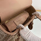 DI Mini Lady Bag Cannage with Beaded Motif, Brown, For Women Women’s Handbags, Crossbody Bags, 18cm CD