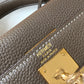 HM Kelly 28 Retourne Togo Brown Bag For Women, Handbags, Shoulder Bags 11in/28cm