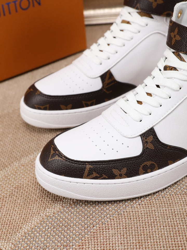 BL - LUV Rivoli High White Brown Sneaker