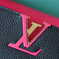 LV Capucines MM Taurillon Black/ Rose Berlingot For Women, Women’s Bags, Shoulder And Crossbody Bags 12.4in/31.5cm LV M59882