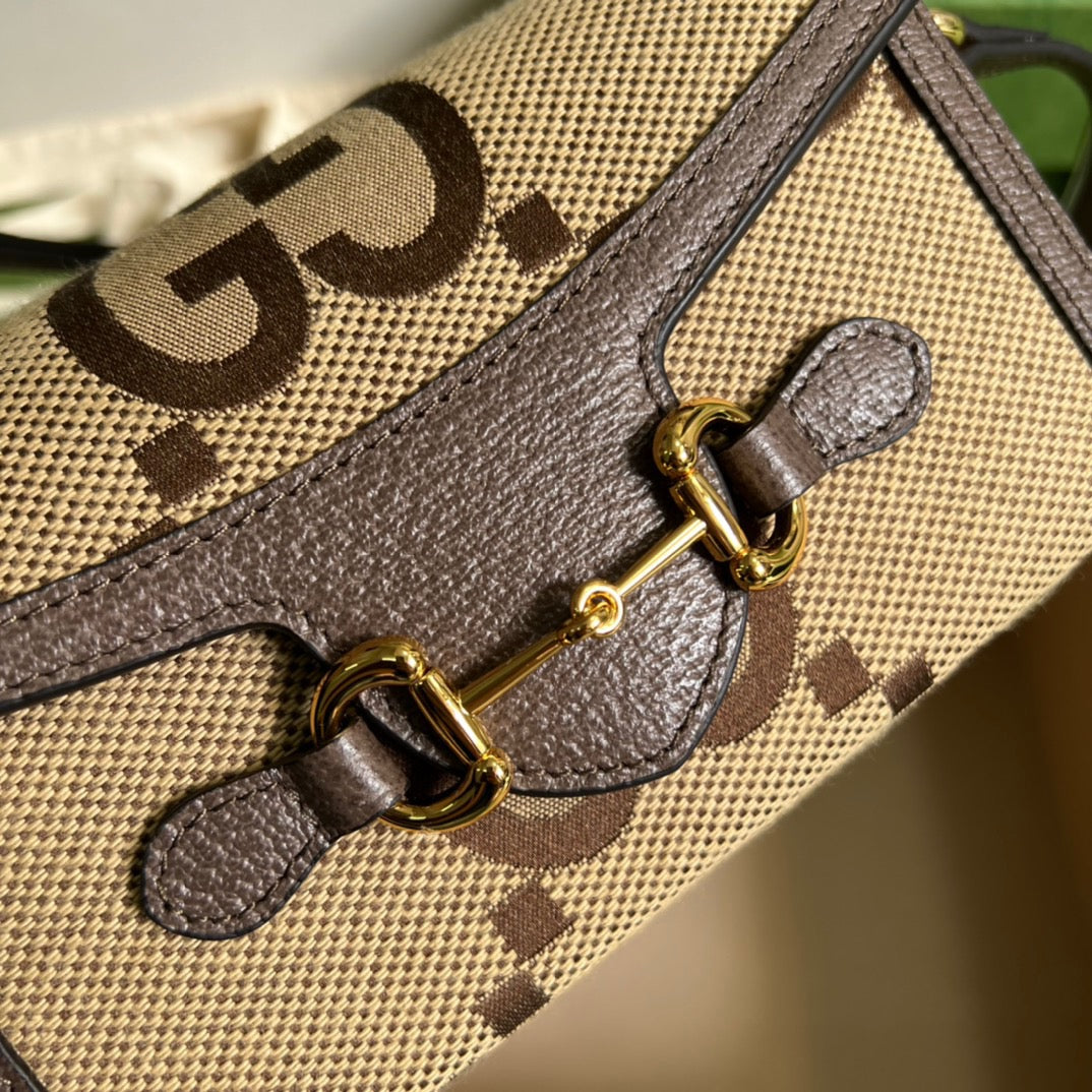 gg Horsebit 1955 Mini Bag Brown For Women, Women’s Bags 7.1in/18cm gg ‎‎