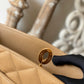 ChanelVintage Beige Medium Quilted Caviar Tote Bag For Women 28cm/11in