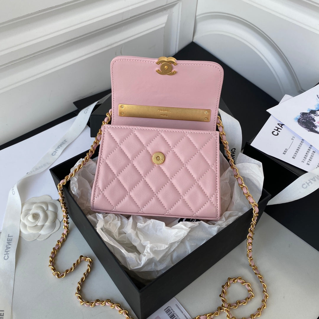 Chanel Clutch With Chain Gold Hardware PiNike For Women, Women’s Handbags, Shoulder Bags 5.7in/14.5cm