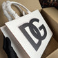 DG Small DG Daily Shopper With DG Logo Print White For Women 14.6in/37cm DG 