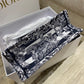 DI Medium Book Tote Toile de Jouy Stripes Embroidery, Navy Blue, For Women Women’s Handbags, 36cm CD M1296ZRLP_M928