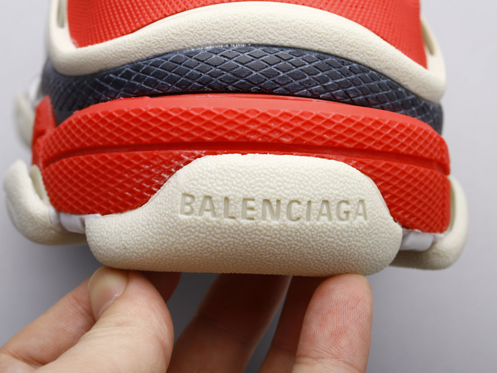 BL - Bla Triple S Gray and Red Sneaker