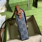 gg Horsebit 1955 Mini Bag Blue And Ivory gg Denim Jacquard For Women 6.7in/17cm 625615 2KQgg 8375