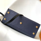 LV On My Side MM Tote Bag Monogram Canvas Navy Blue For Women,  Shoulder Bags 12in/31cm LV M55933