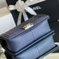 ChanelMedium Boy Handbag Dark Blue For Women 9.8in/25cm A67086