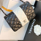 ChanelMini Flap Bag Black For Women 7.8in/20cm
