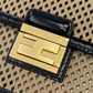 FI Medium Kan U Black and Brown Bag For Woman 25cm/10in