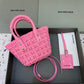Balen Bistro XS Basket With Strap In Pink, For Women,  Bags 16.1in/41cm 6713422IE3Y5812