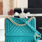 ChanelMedium Boy Handbag Blue For Women 9.8in/25cm A67086