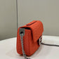 FI Baguette Chain Midi Red FF Fabric Bag For Woman 14.5cm/6in 8BR793AHW5F1F2I