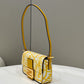 FI Mini Baguatte 1997 Yellow Glazed Bag For Woman 19.5cm/7.5in