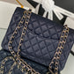 Chanel Classic Handbag 26cm Dark Blue For Women A01112