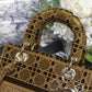 DI Medium Lady D-Lite Brown Cannage Bag For Women 9.5in/24cm CD