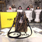 FI Mon Tresor Brown/Black For Women, Women’s Handbags, Shoulder And Crossbody Bags 7in/18cm FF 8BS010A659F13VK