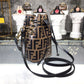 FI Mon Tresor Brown/Black For Women, Women’s Handbags, Shoulder And Crossbody Bags 7in/18cm FF 8BS010A659F13VK